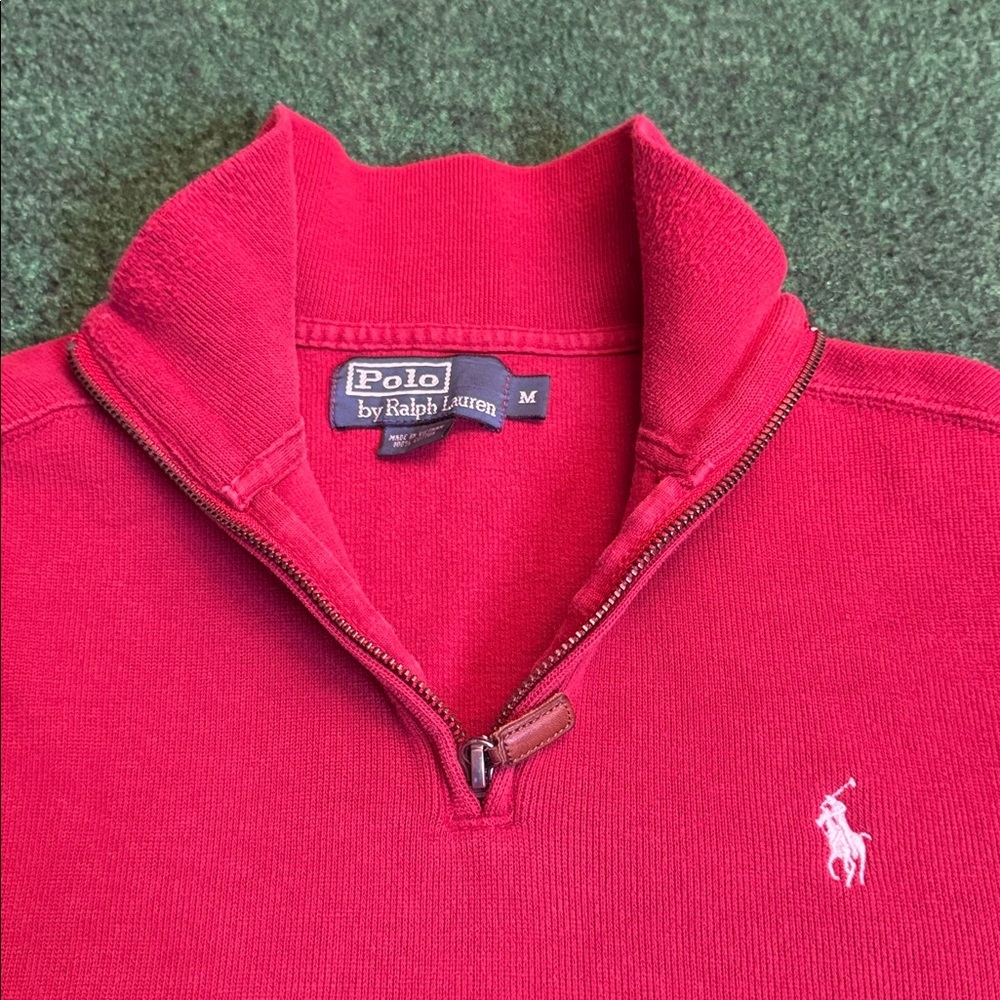 Polo by Ralph Lauren Men's Alabama Crimson Red Quarter-Zip (Size Medium) - Picture 6 of 6